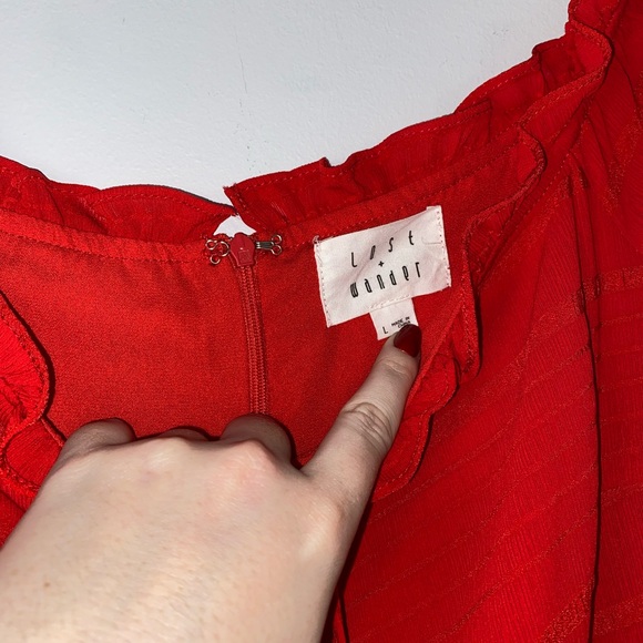 Lost + Wander Scorpion Red Off The Shoulder Mini Dress - Picture 9 of 11